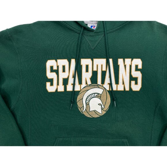 VTG Russell Athletic Michigan State Spartans Green Hoodie Sweatshirt Men's M - Picture 4 of 9